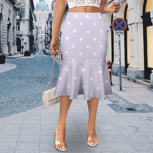 Women's High Waist Mermaid Hem Skirt