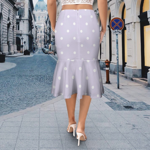 Women's High Waist Mermaid Hem Skirt