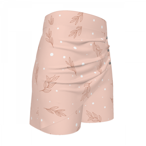 Women's High Waist Pleated Button Skort