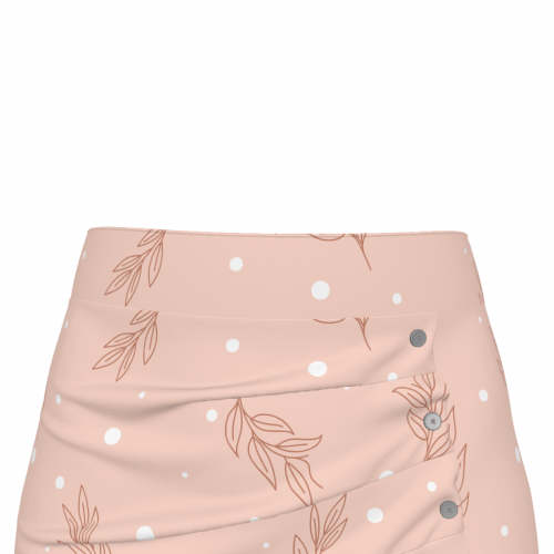 Women's High Waist Pleated Button Skort