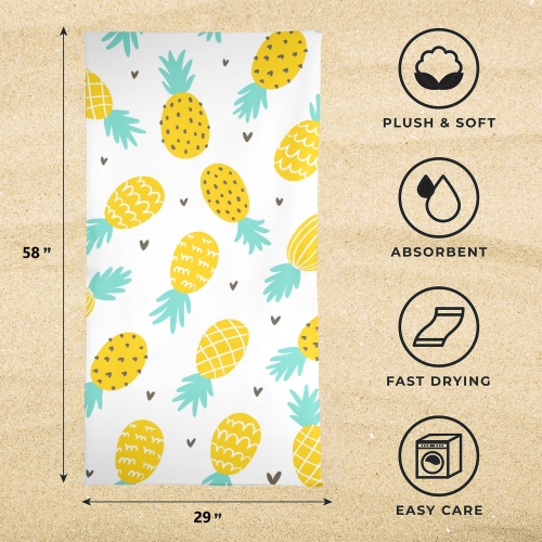 Beach Towel 29" x 58" (2-Pack) | Ships from USA