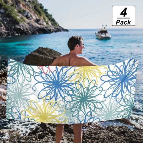 Beach Towel 31" x 71" (4-Pack) | Ships from USA