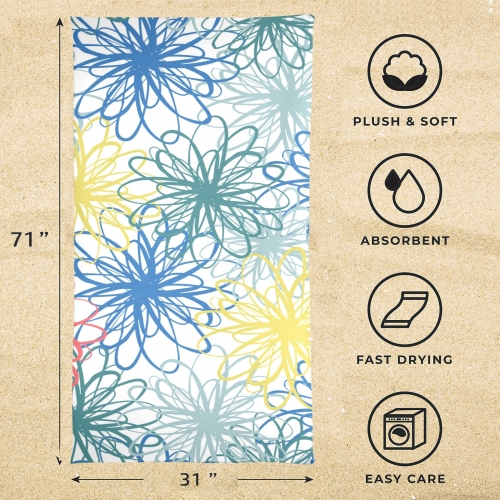 Beach Towel 31" x 71" (4-Pack) | Ships from USA