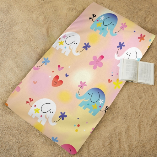 Beach Towel 29" x 58" (2-Pack, Customized Separately) | Ships from USA