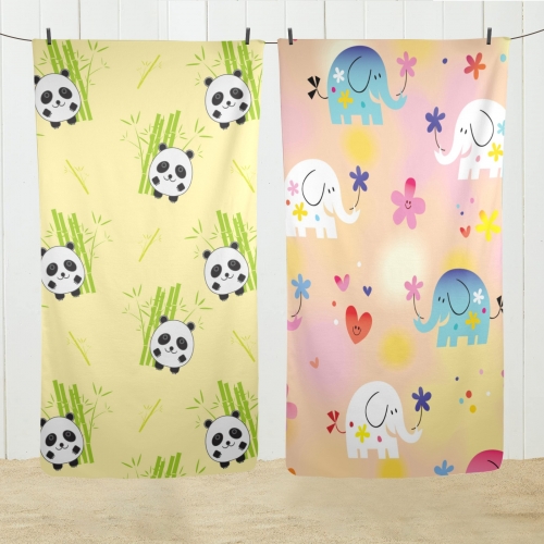 Beach Towel 29" x 58" (2-Pack, Customized Separately) | Ships from USA