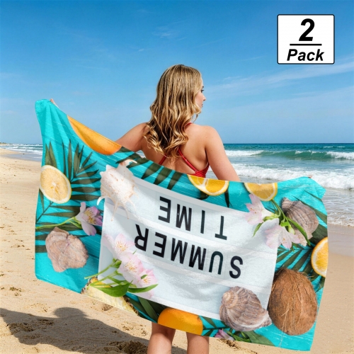 Beach Towel 31" x 71" (2-Pack, Customized Separately) | Ships from USA