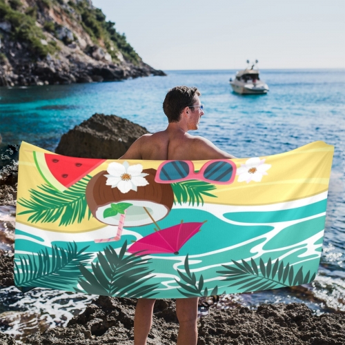 Beach Towel 31" x 71" (2-Pack, Customized Separately) | Ships from USA