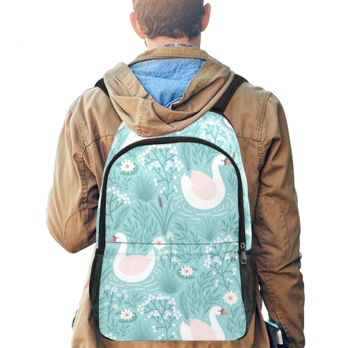 Casual Adult Backpack with Side Mesh Pockets  (Model 1659)