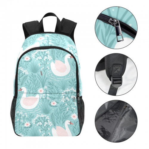 Casual Adult Backpack with Side Mesh Pockets  (Model 1659)