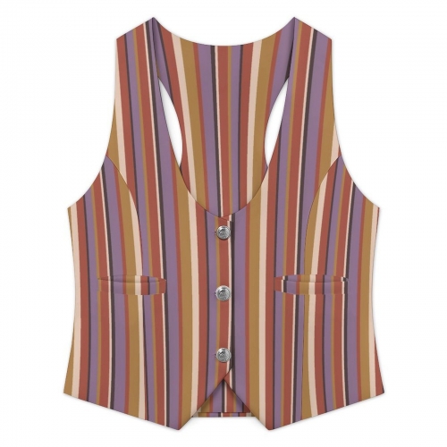 Women's Sleeveless Suit Vest with Buttons