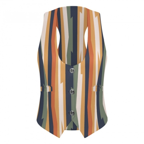 Women's Sleeveless Suit Vest with Buttons