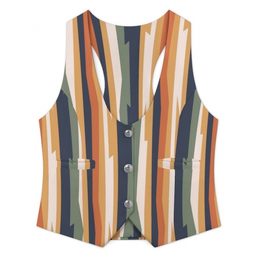 Women's Sleeveless Suit Vest with Buttons