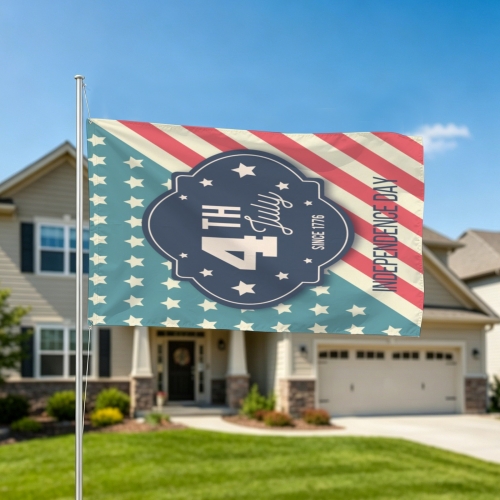 Peach Skin House Flag 36" x 60" (One Side) | Ships from USA