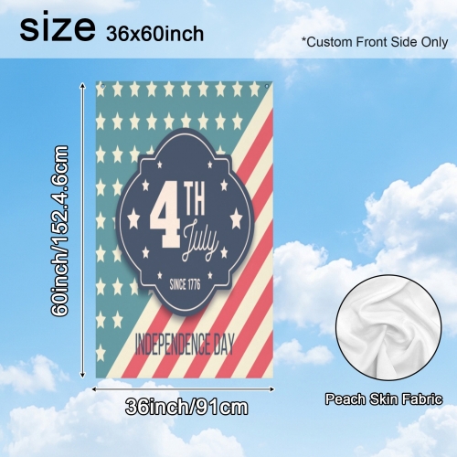Peach Skin House Flag 36" x 60" (One Side) | Ships from USA
