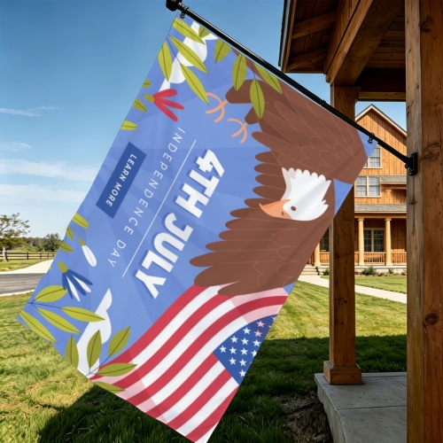 Peach Skin House Flag 48" x 72" (One Side) | Ships from USA