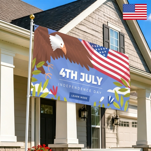 Peach Skin House Flag 48" x 72" (One Side) | Ships from USA