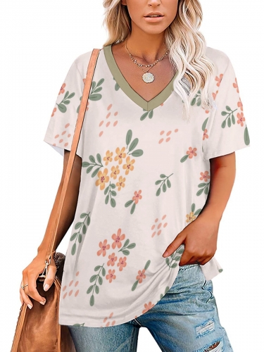All Over Print V-Neck Women's T-Shirt | Ships from USA