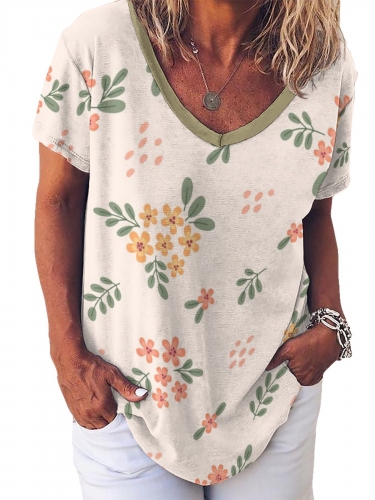 All Over Print V-Neck Women's T-Shirt | Ships from USA