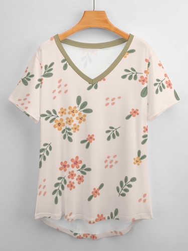 All Over Print V-Neck Women's T-Shirt | Ships from USA