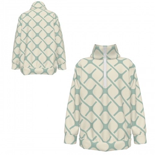 Children’s Stand Collar Long-Sleeve Half-Zip Sweatshirt