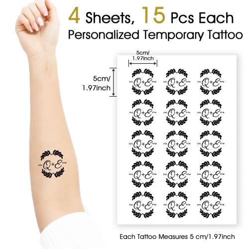 Personalized Temporary Tattoos (60 Pieces) | Ships from USA