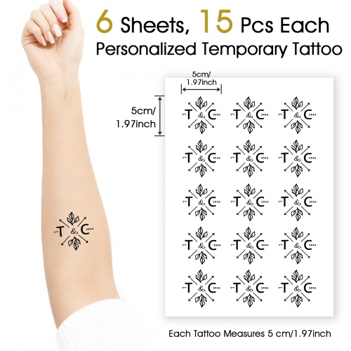 Personalized Temporary Tattoos (90 Pieces) | Ships from USA