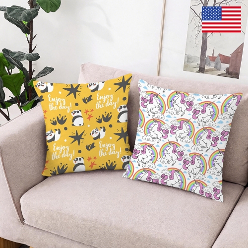 Custom Pillow Cases 18" x 18" (2-Pack, Customized Separately) | Ships from USA