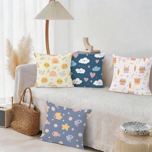 Custom Pillow Cases 18" x 18" (4-Pack, Customized Separately) | Ships from USA