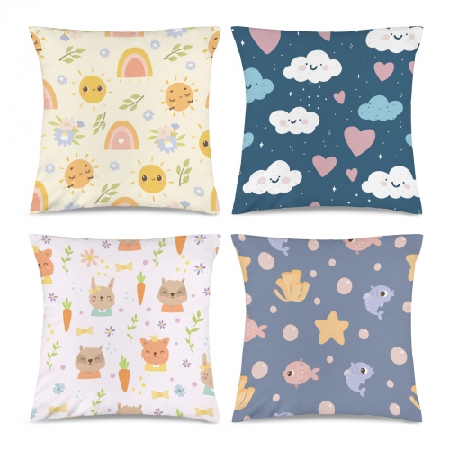 Custom Pillow Cases 18" x 18" (4-Pack, Customized Separately) | Ships from USA