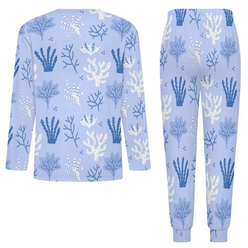 Men's Long Sleeve Henley Collar Pajama Set