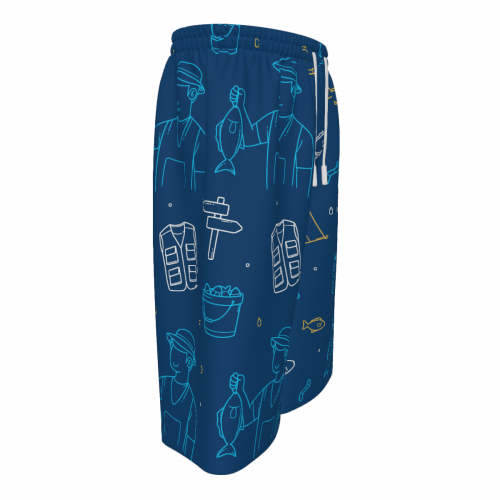 Men's Plus Size Drawstring Beach Shorts
