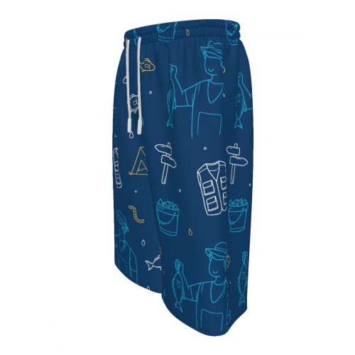 Men's Plus Size Drawstring Beach Shorts