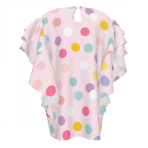 Women's Crew Neck Ruffle Short Sleeve Shirt