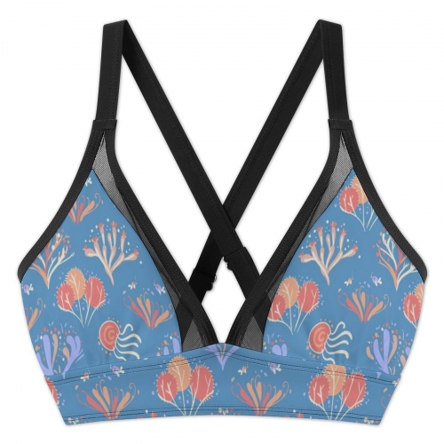 Women's Mesh Drawstring Skirt and Swimsuit Set