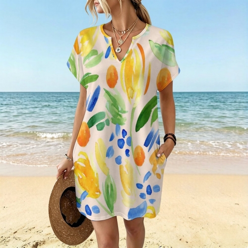Women's Casual V-Neck Dress