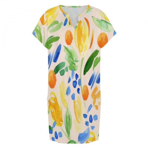 Women's Casual V-Neck Dress