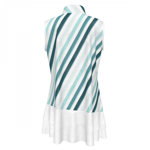 Women's Sleeveless Quarter Zip Ruffle Sports Dress