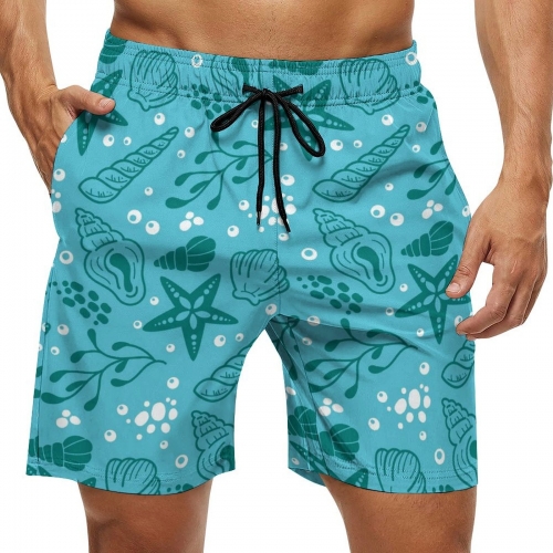 All Over Print Cotton Casual Shorts for Men