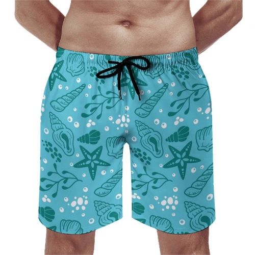 All Over Print Cotton Casual Shorts for Men