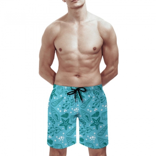 All Over Print Cotton Casual Shorts for Men