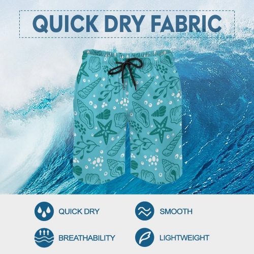 All Over Print Cotton Casual Shorts for Men
