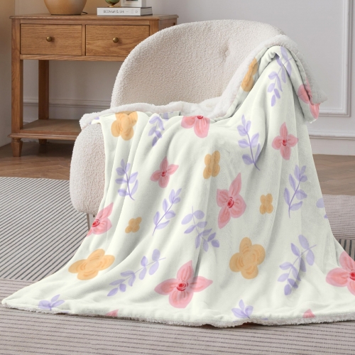 Sherpa Fleece Blanket 40" x 50" | Ships from USA