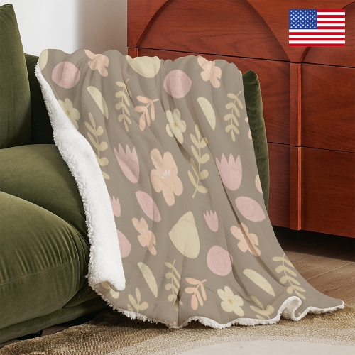 Sherpa Fleece Blanket 50" x 60" | Ships from USA