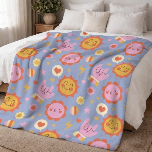 Sherpa Fleece Blanket 60" x 80" | Ships from USA
