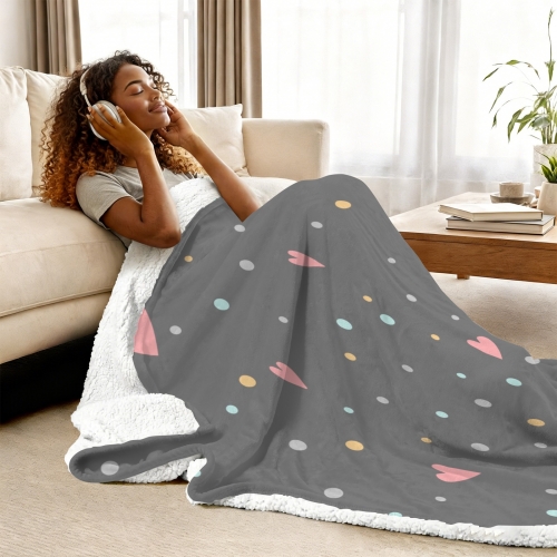 Sherpa Fleece Blanket 80" x 90" | Ships from USA