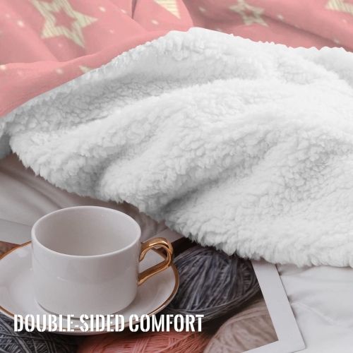Sherpa Fleece Blanket 90" x 90" | Ships from USA