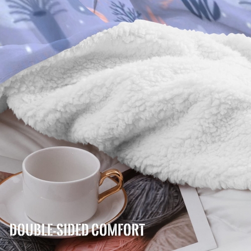Sherpa Fleece Blanket 90" x 108" | Ships from USA