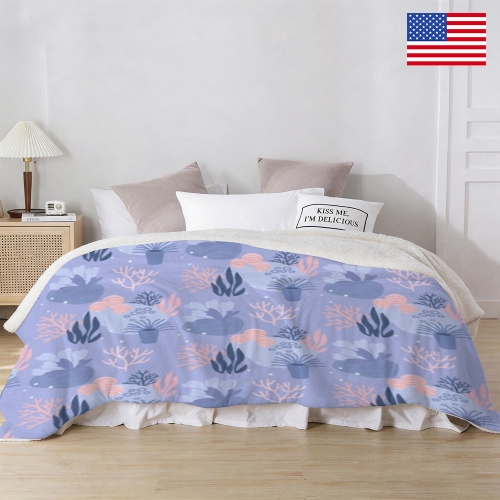 Sherpa Fleece Blanket 90" x 108" | Ships from USA