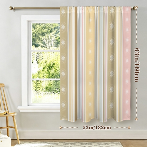 Window Curtain 52" x 63" ( 1 Piece ) | Ships from USA