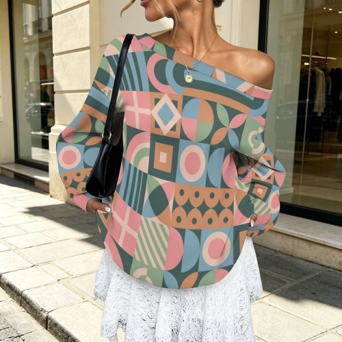 Women's Off-shoulder Long Sleeve Sweatshirt